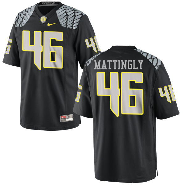 Men #46 Danny Mattingly Oregon Ducks College Football Jerseys-Black